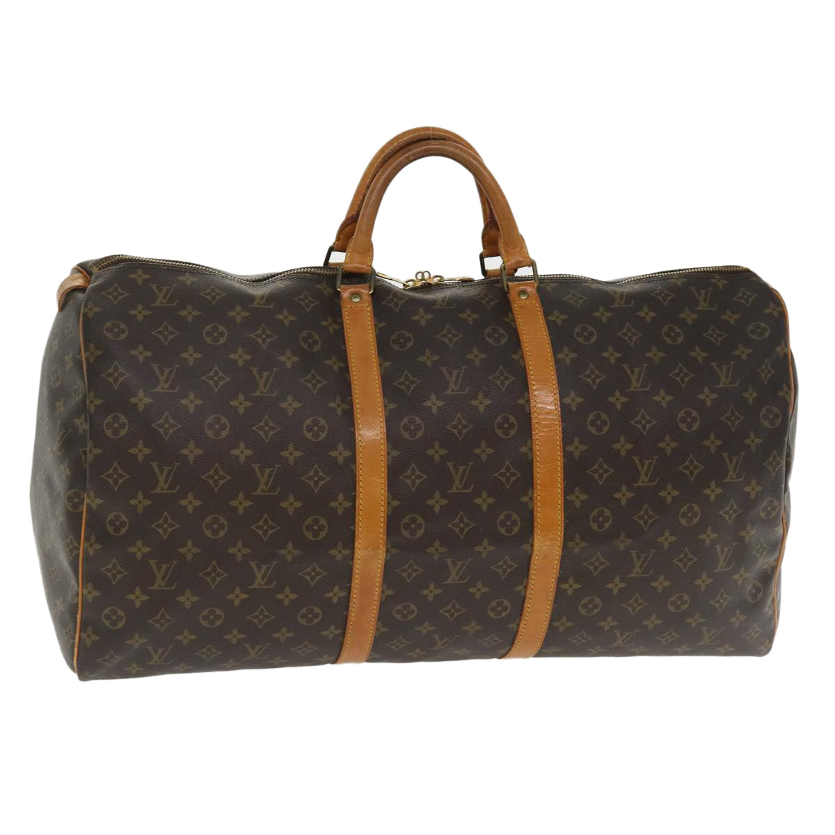 LOUIS VUITTON Monogram Keepall 60 Boston Bag M41422 LV 34402