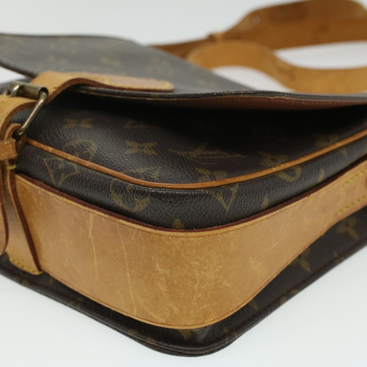 LOUIS VUITTON Monogram Cartouchiere MM Shoulder Bag M51253 LV 34411