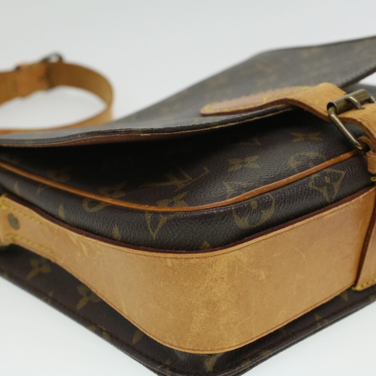 LOUIS VUITTON Monogram Cartouchiere MM Shoulder Bag M51253 LV 34411
