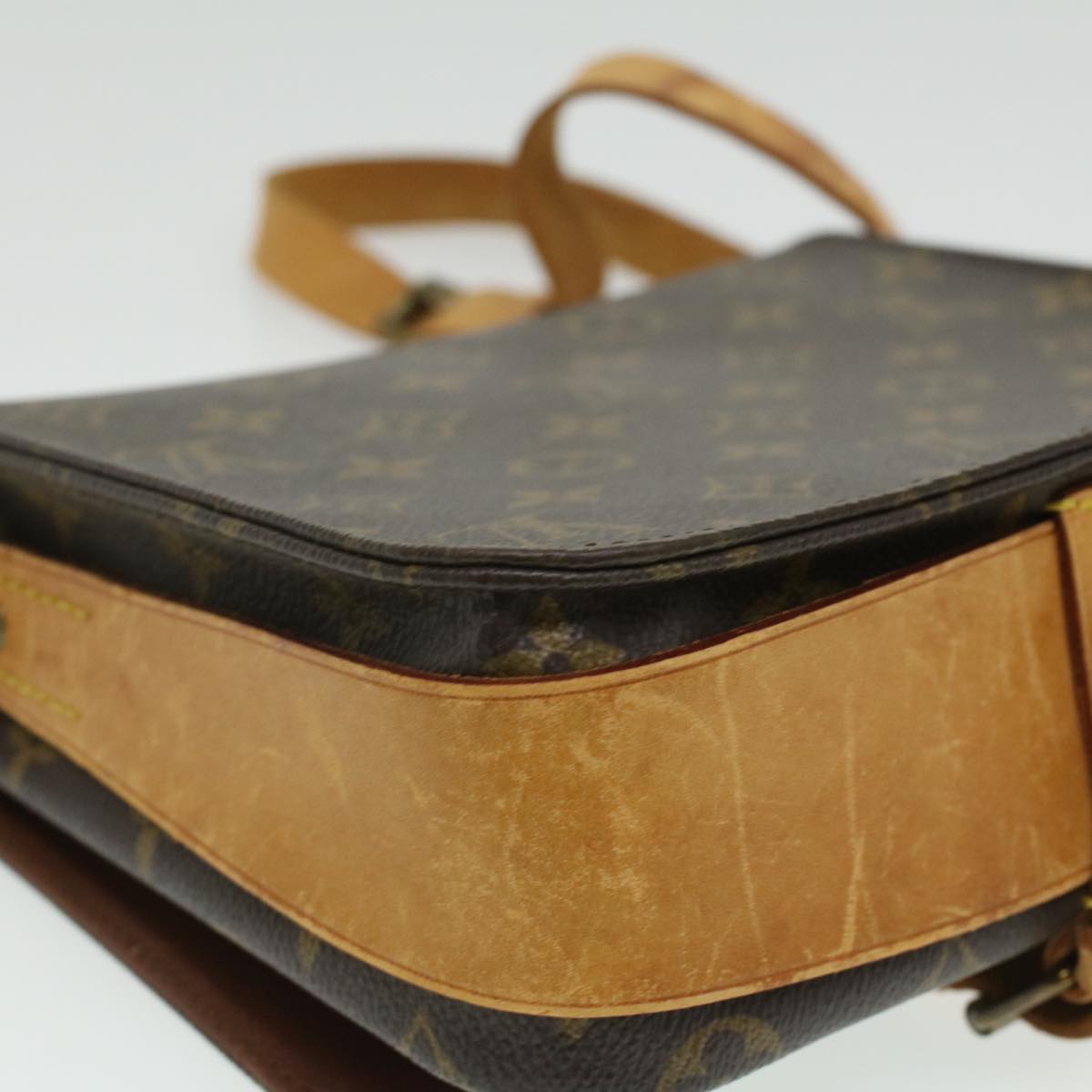 LOUIS VUITTON Monogram Cartouchiere MM Shoulder Bag M51253 LV 34411