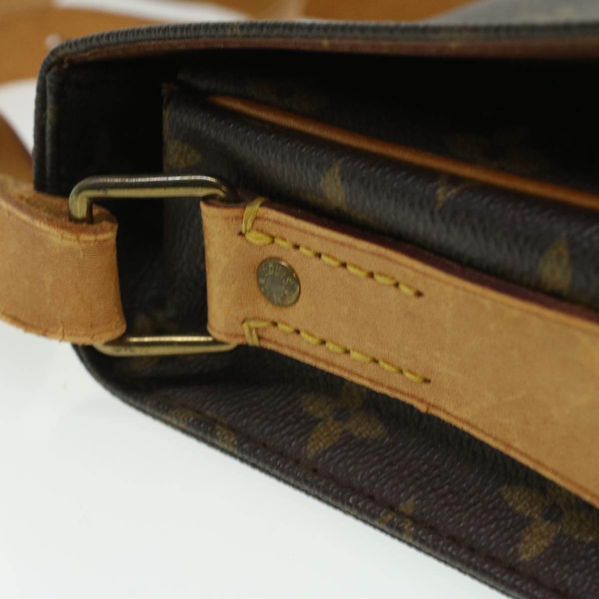 LOUIS VUITTON Monogram Cartouchiere MM Shoulder Bag M51253 LV 34411