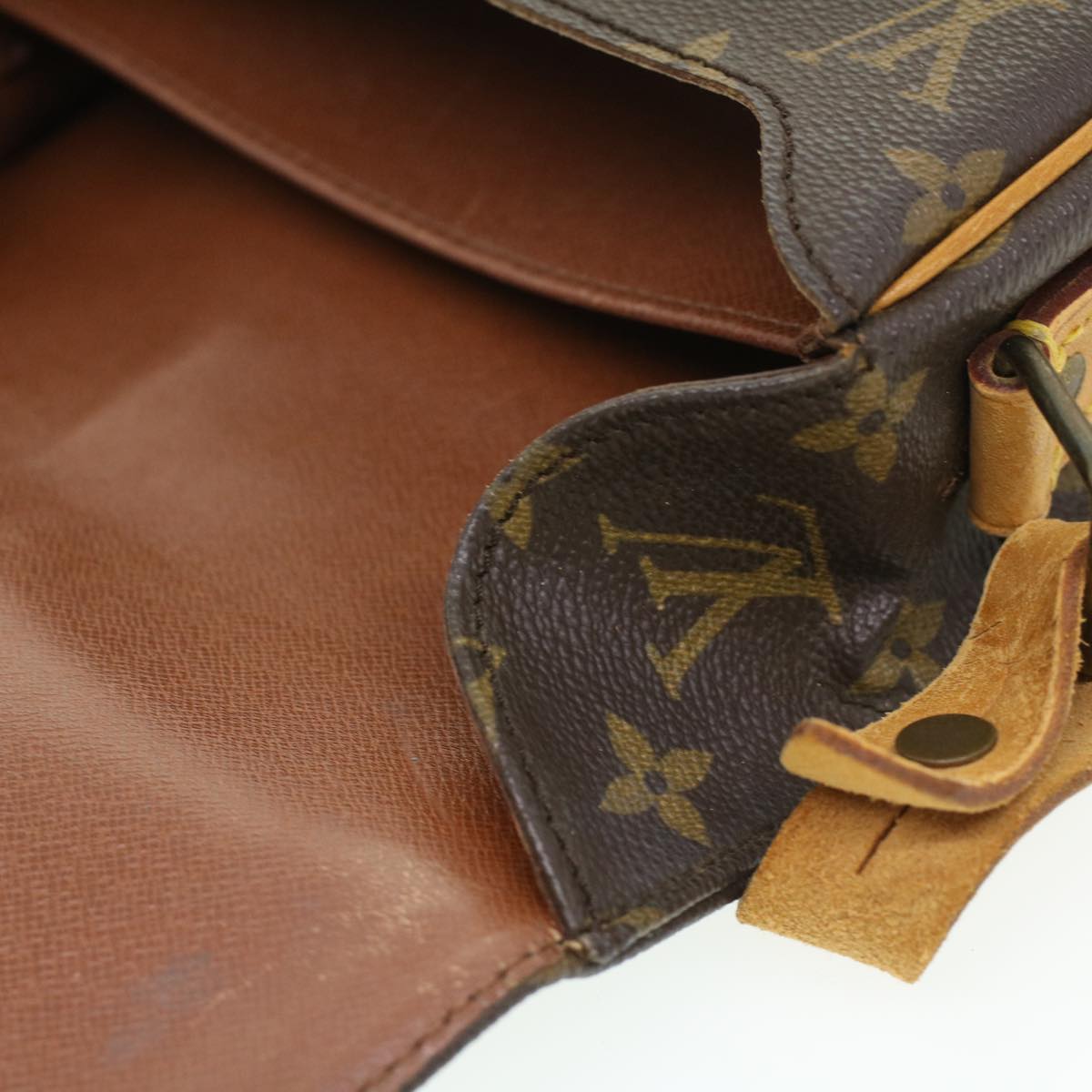 LOUIS VUITTON Monogram Cartouchiere MM Shoulder Bag M51253 LV 34411