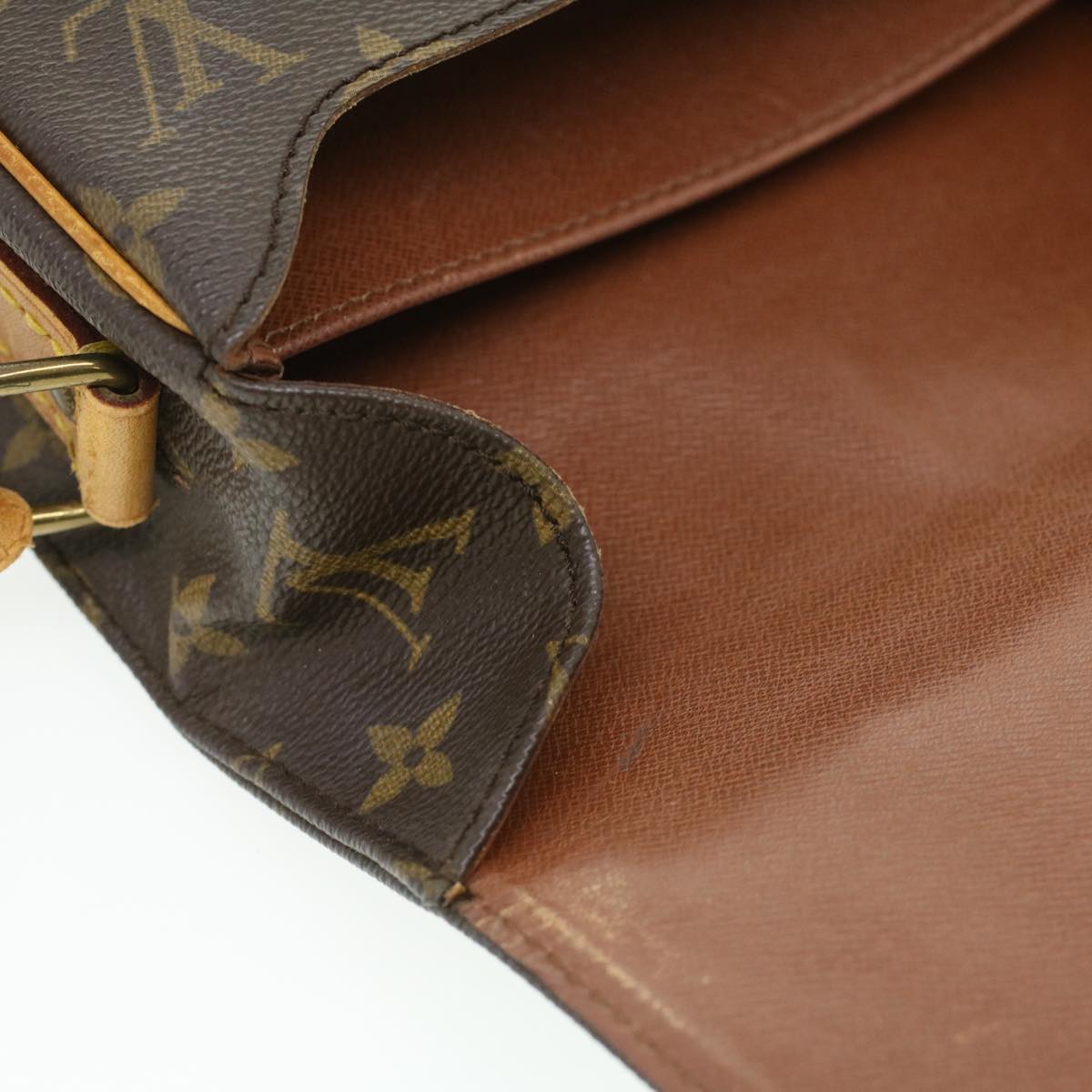 LOUIS VUITTON Monogram Cartouchiere MM Shoulder Bag M51253 LV 34411