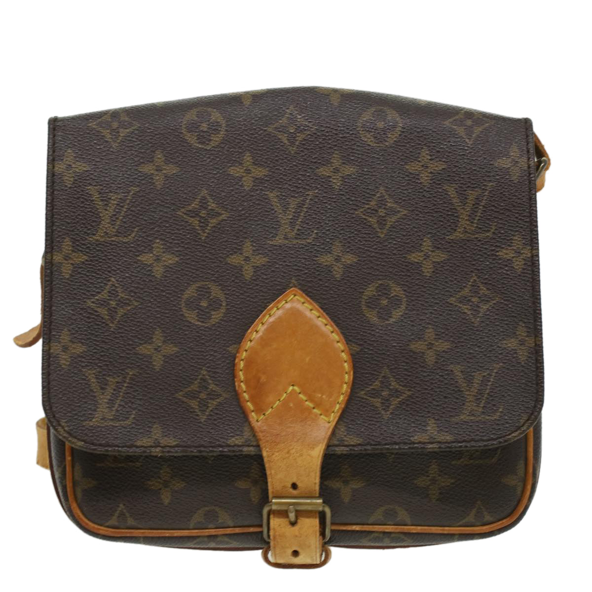 LOUIS VUITTON Monogram Cartouchiere MM Shoulder Bag M51253 LV 34411