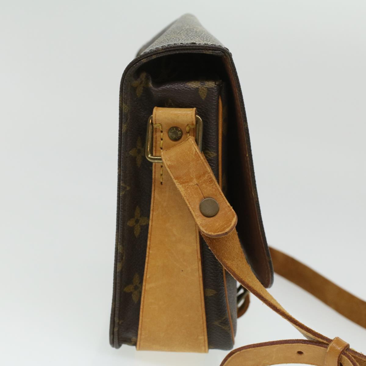 LOUIS VUITTON Monogram Cartouchiere MM Shoulder Bag M51253 LV 34411