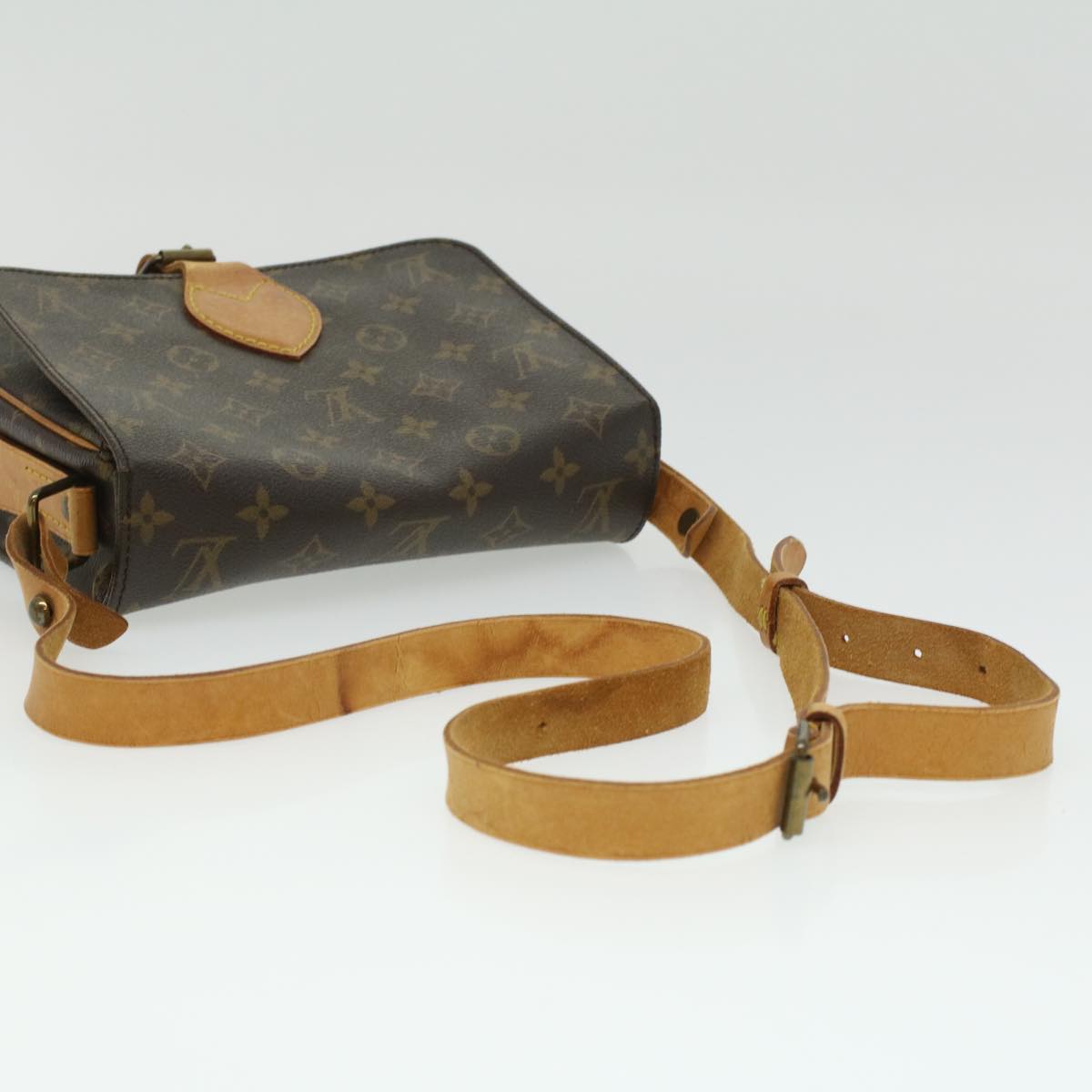 LOUIS VUITTON Monogram Cartouchiere MM Shoulder Bag M51253 LV 34411