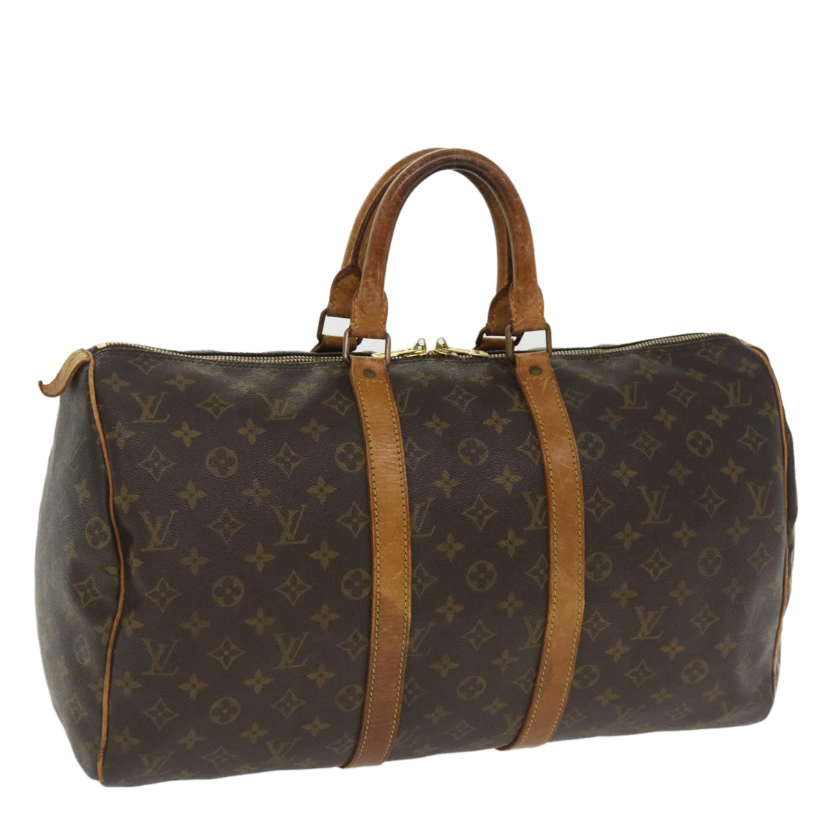LOUIS VUITTON Monogram Keepall 45 Boston Bag M41428 LV 34414