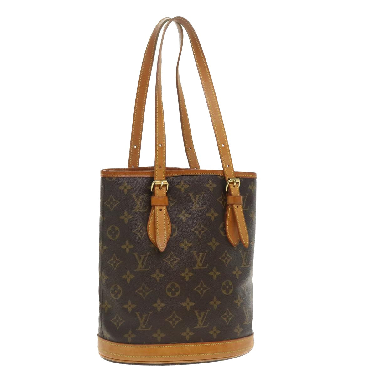 LOUIS VUITTON Monogram Bucket PM Shoulder Bag M42238 LV 34421