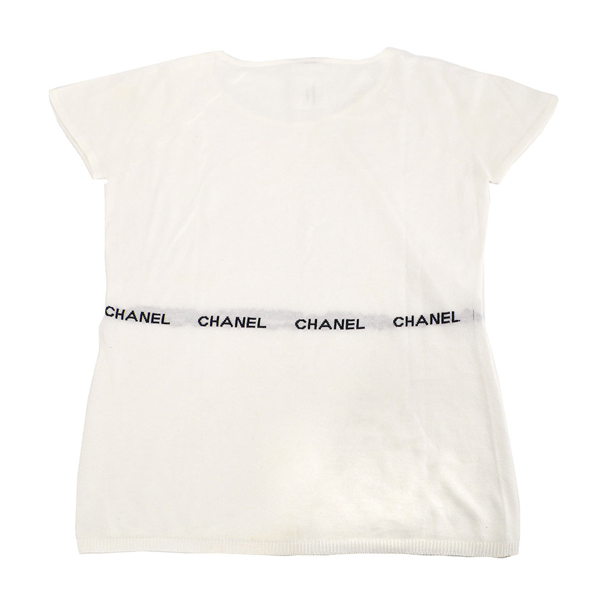 Luxury Chanel 2004 spring logo-intarsia knitted top #42