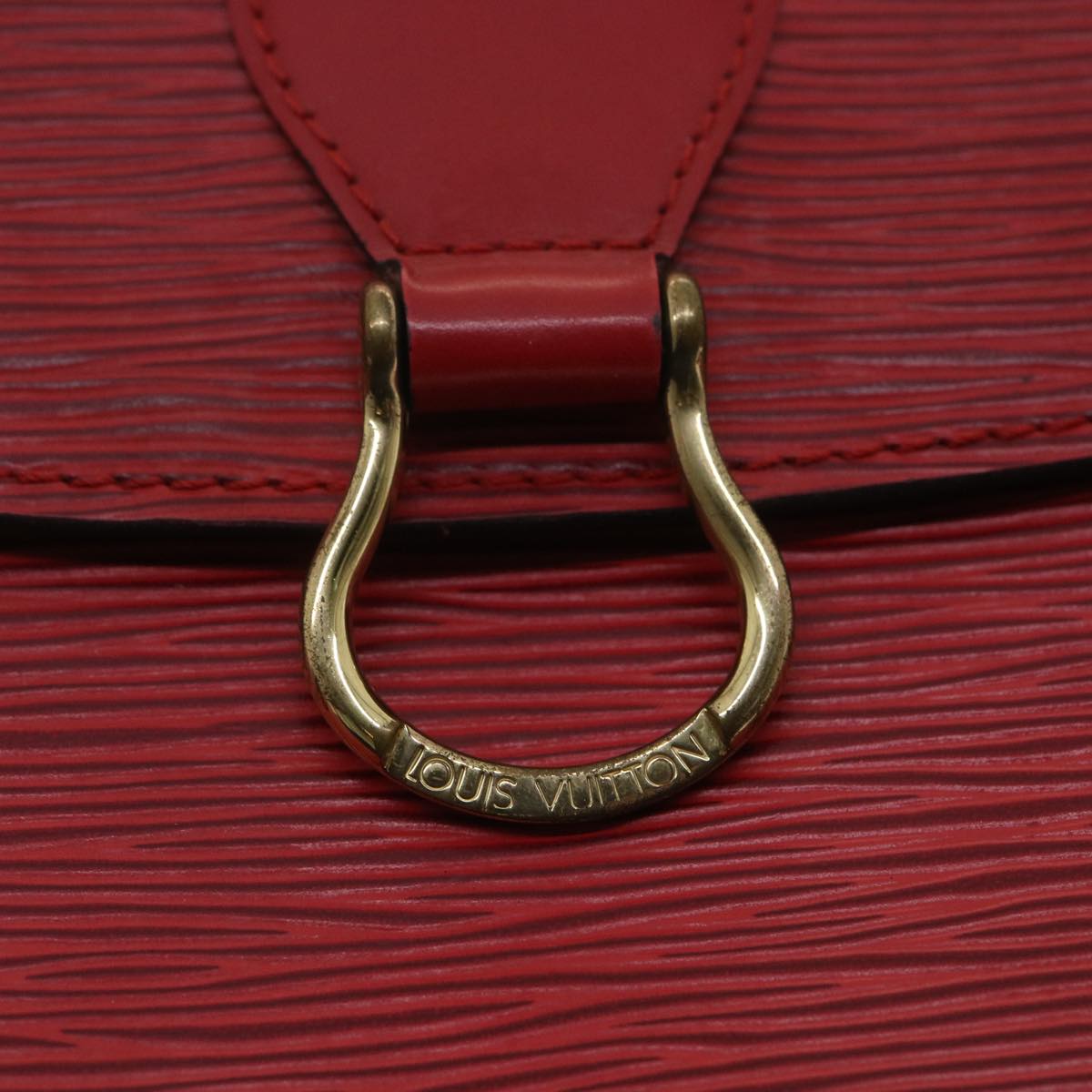LOUIS VUITTON Epi Saint Cloud GM Shoulder Bag Red M52197 LV 34556