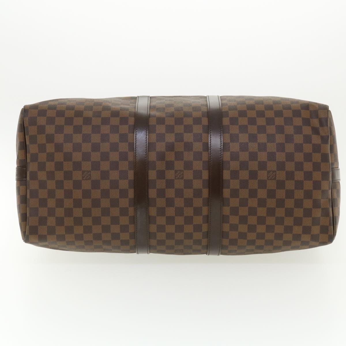 LOUIS VUITTON Damier Ebene Keepall Bandouliere 55 Boston Bag N41414 34557