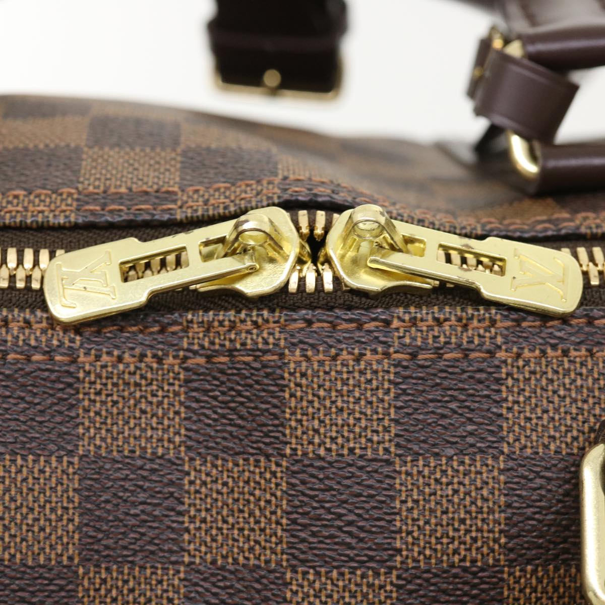 LOUIS VUITTON Damier Ebene Keepall Bandouliere 55 Boston Bag N41414 34557