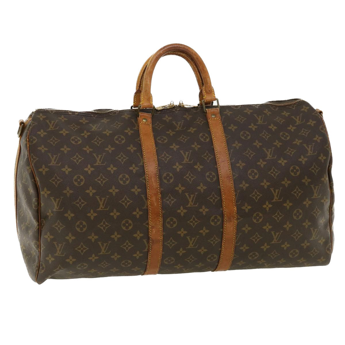 LOUIS VUITTON Monogram Keepall Bandouliere 55 Boston Bag M41414 LV 34626
