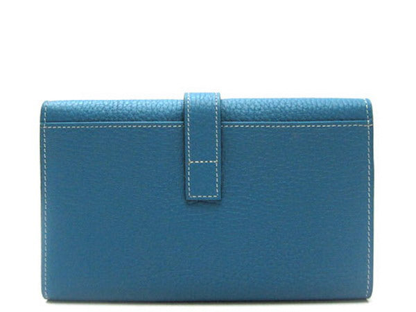 Luxury Hermes Wallet H1125 Wallet Cow Leather Blue