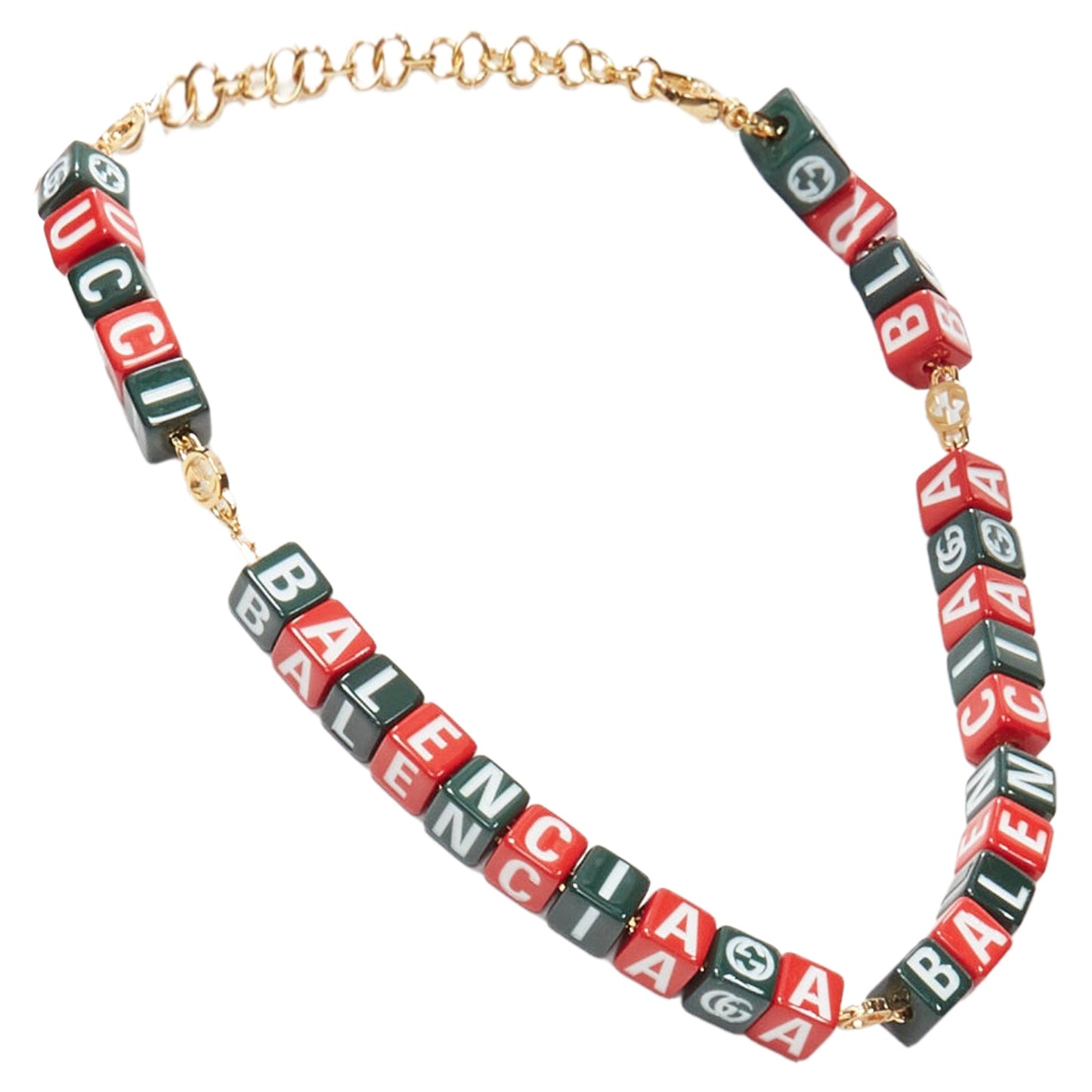 Gucci Balenciaga Hacker Project Symbols cubes short necklace
