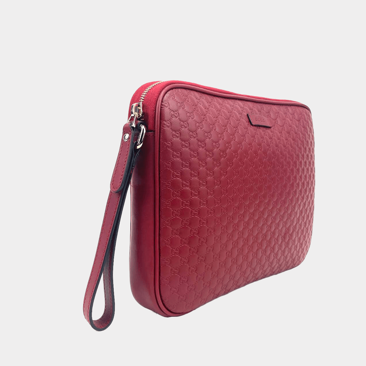 Luxury Gucci Guccissima Zip Pouch Wristlet - OUTLET ITEM FINAL SALE