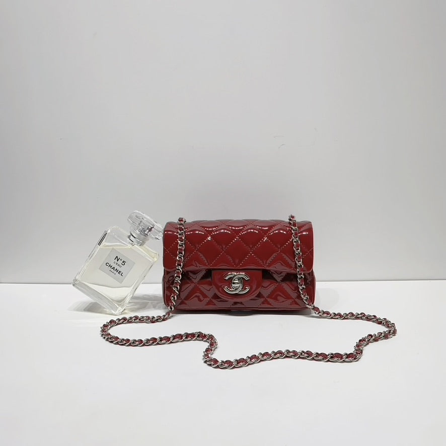 Chanel Patent Timeless Classic Mini Flap Bag