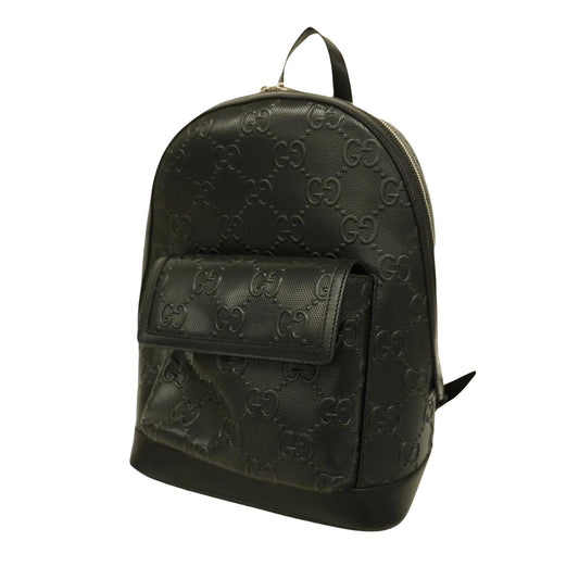 Luxury Gucci Trending 2025 Gg Embossé  Leather Backpack Bag ()