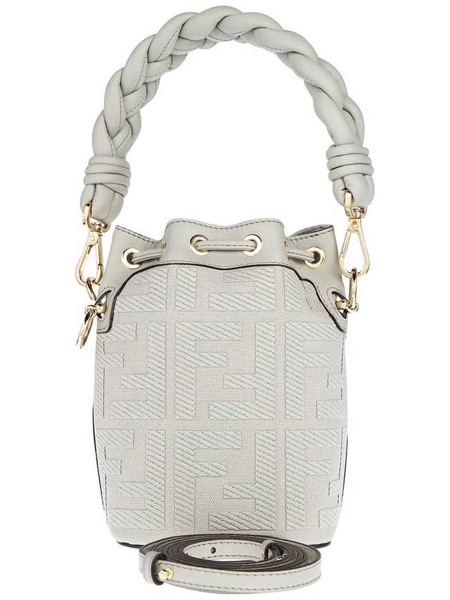 Luxury Fendi Mon Tresor Mini FF Canvas Bucket Bag Green