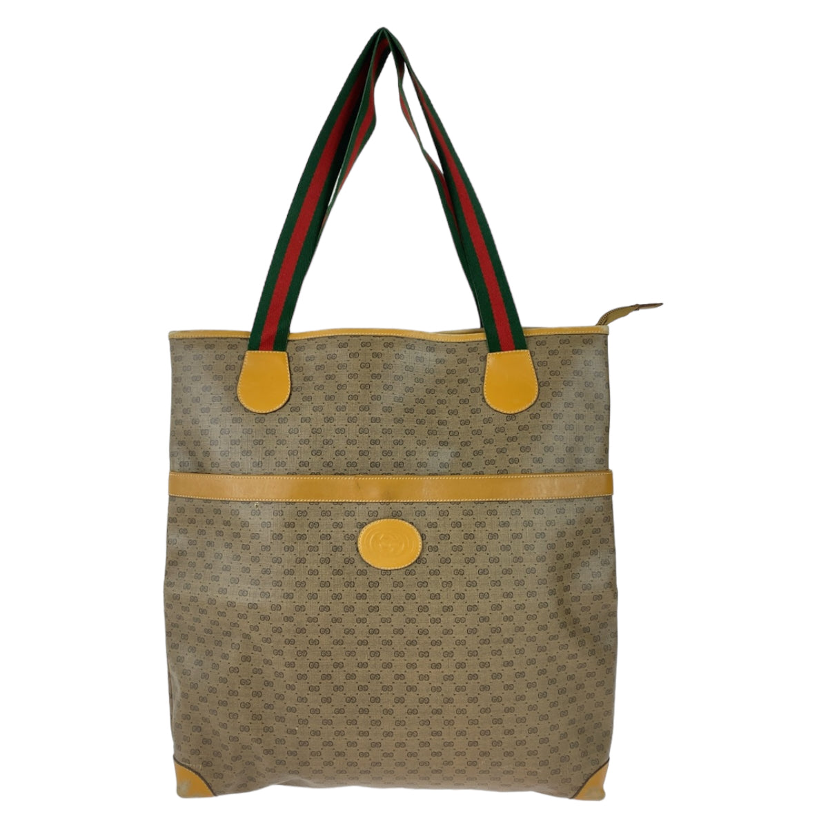 Luxury Gucci Trending 2025 Vintage GG Supreme Canvas/Leather Tote Shoulder Bag