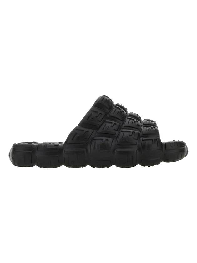 Luxury Fendi Logo Cloud Rubber Slippers Black