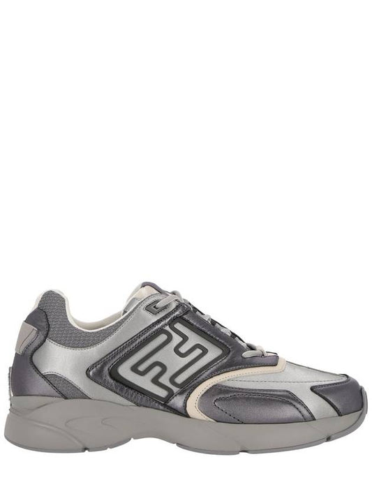 Luxury Fendi Faster Trainer Low Top Sneakers Grey