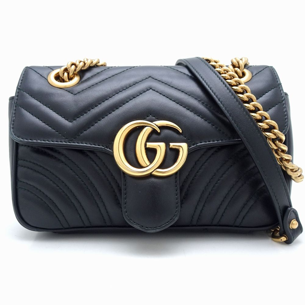 Luxury Gucci Trending 2025 Quilted Mini Shoulder Bag Leather Black