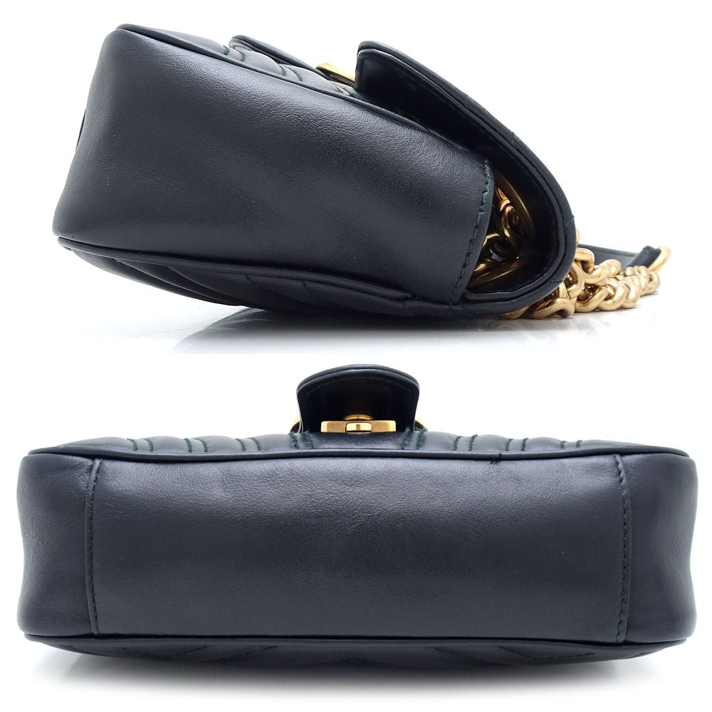 Luxury Gucci Trending 2025 Quilted Mini Shoulder Bag Leather Black