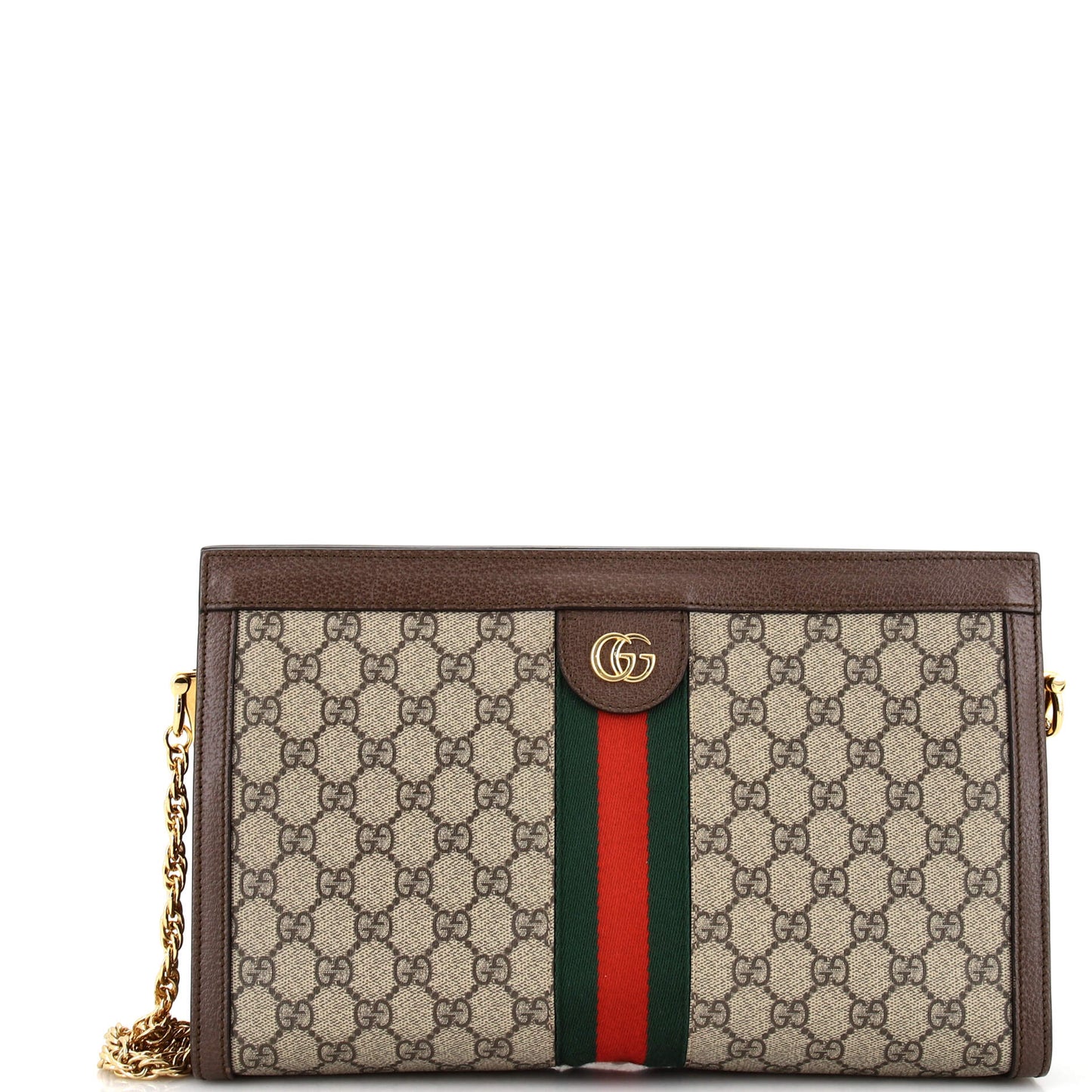 Luxury Gucci Trending 2025 Ophidia Chain Shoulder Bag GG Coated Canvas Medium