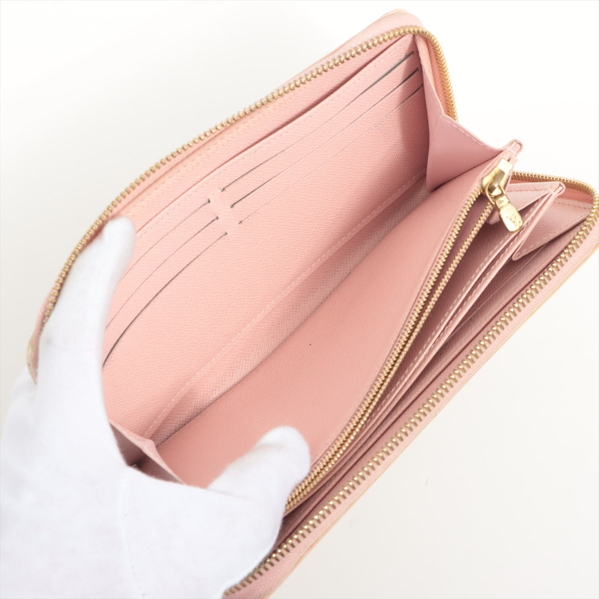 Louis Vuitton Damier Azur Zippy Wallet N63503 Rose Valerie Round Zip Wallet