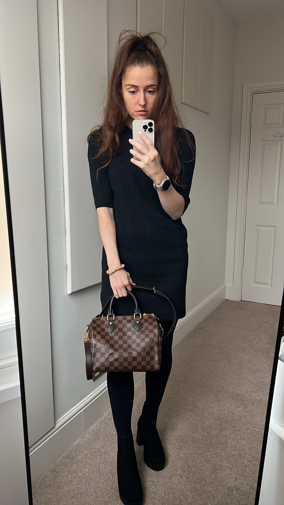 Louis Vuitton Speedy 25 Bandouliere Damier Ebene (RRP £1,420)