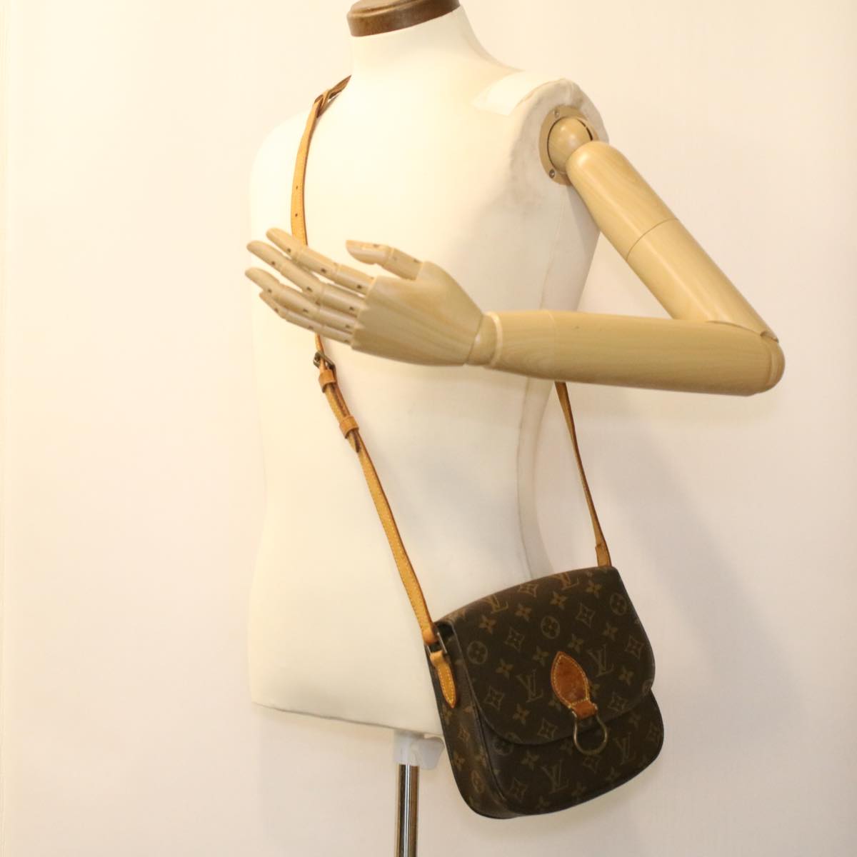 LOUIS VUITTON Monogram Saint Cloud PM Shoulder Bag M51244 LV 35335