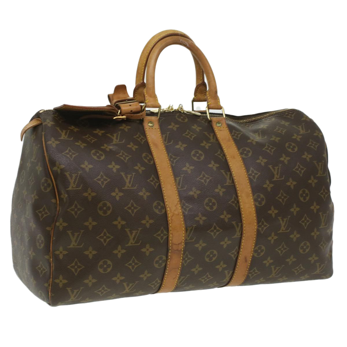 LOUIS VUITTON Monogram Keepall 45 Boston Bag M41428 LV 35415