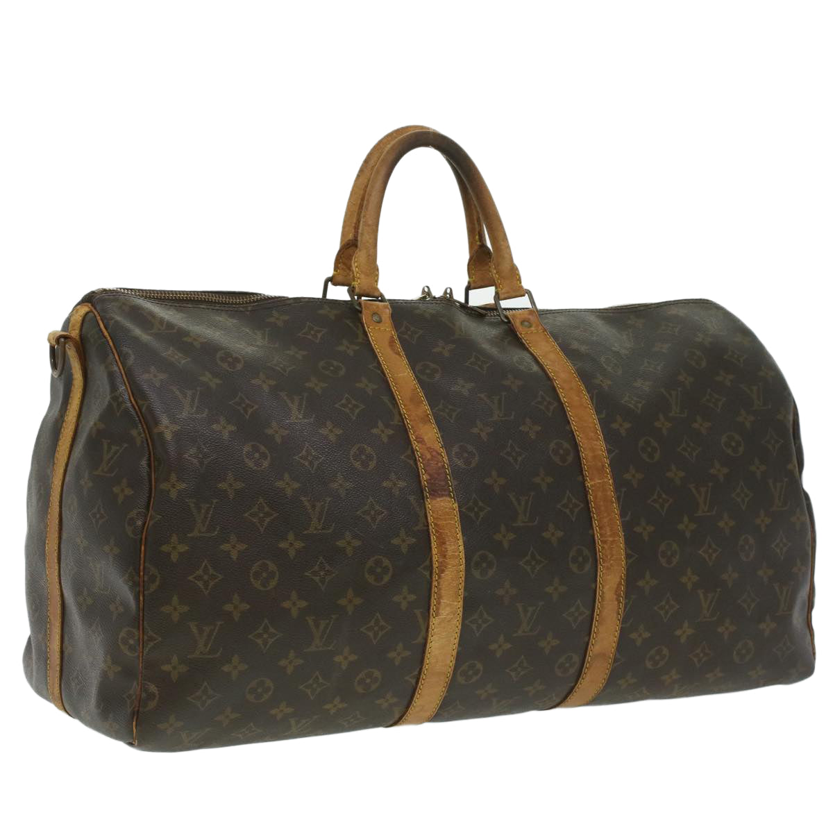LOUIS VUITTON Monogram Keepall Bandouliere 55 Boston Bag M41414 LV 35422