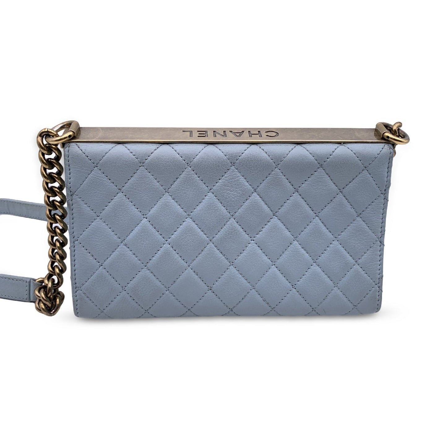 Luxury Chanel Light Blue Quilted Leather Trendy Reissue Shoulder Bag