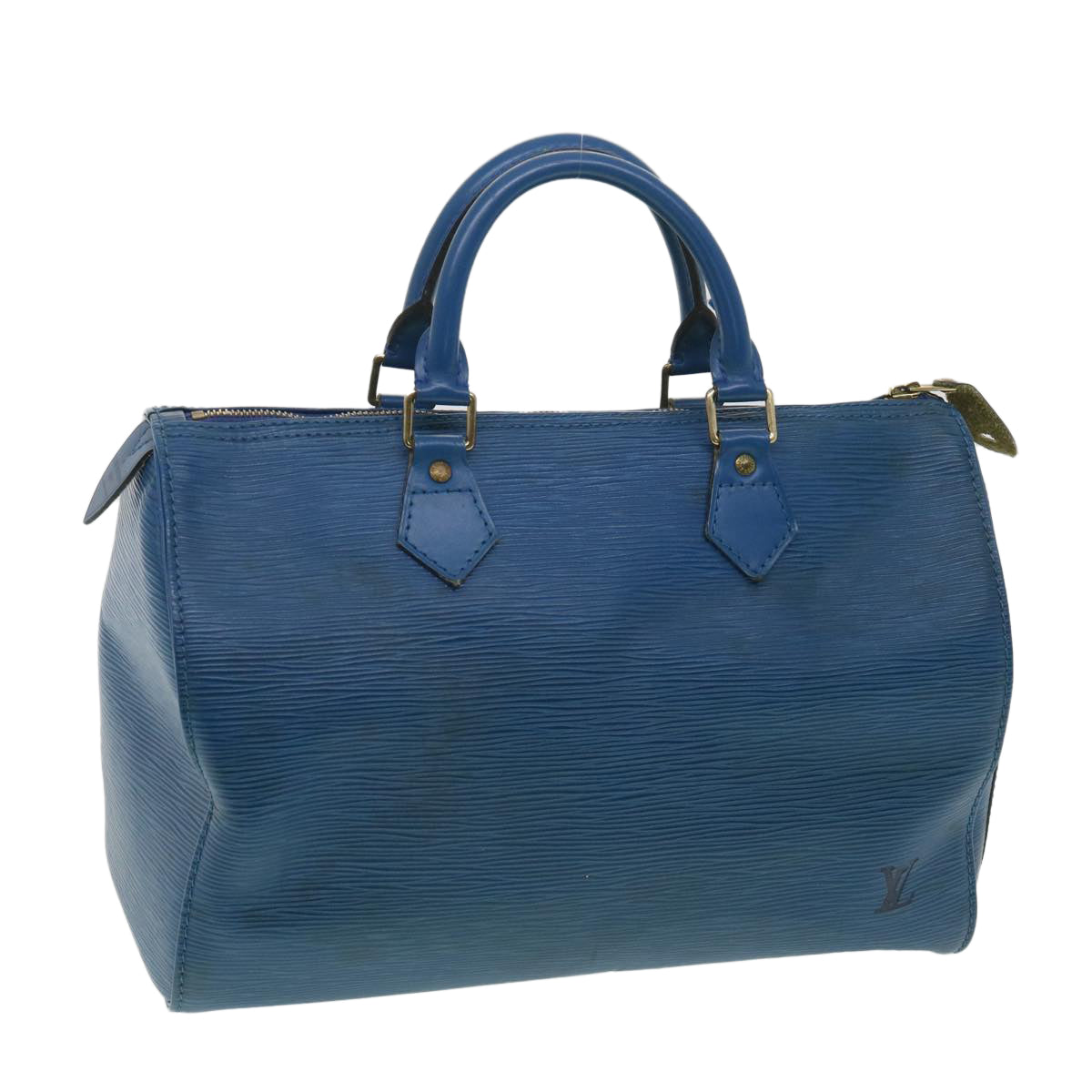 LOUIS VUITTON Epi Speedy 30 Hand Bag Blue M43005 LV 35459