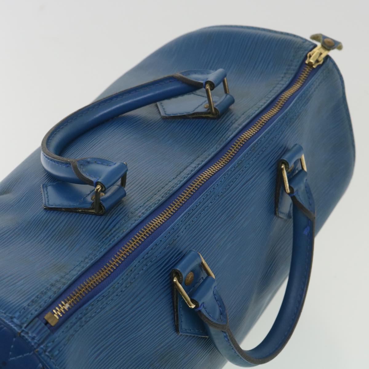LOUIS VUITTON Epi Speedy 30 Hand Bag Blue M43005 LV 35459