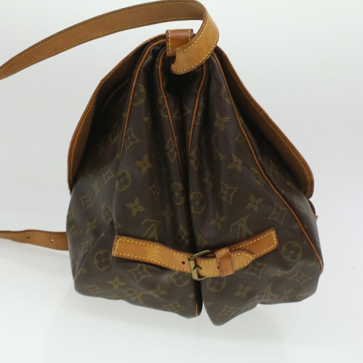 LOUIS VUITTON Monogram Saumur 35 Shoulder Bag M42254 LV 35470