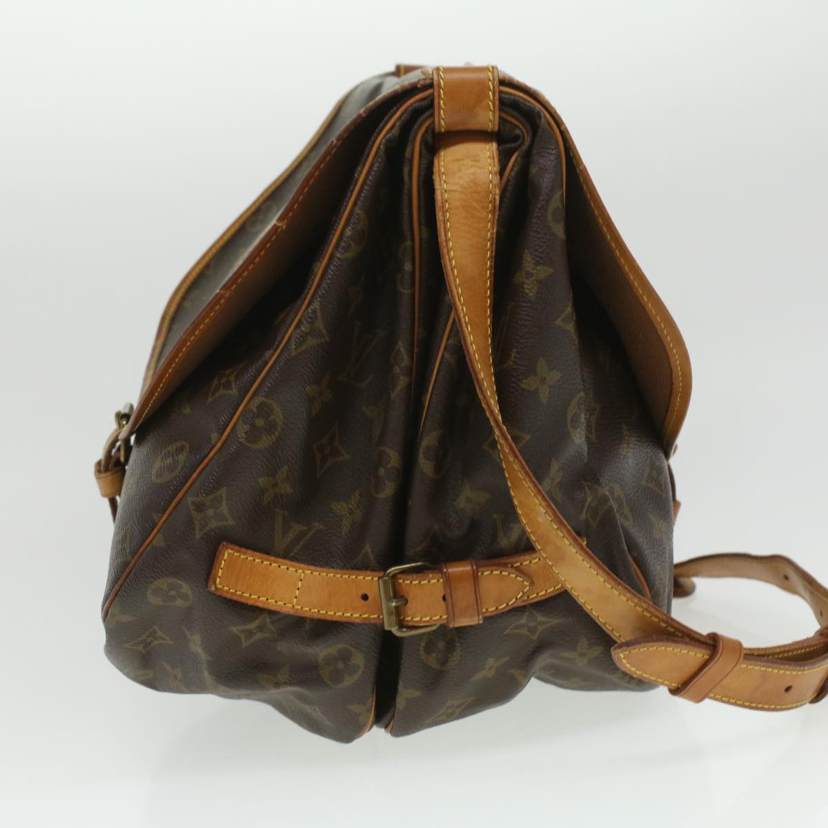 LOUIS VUITTON Monogram Saumur 35 Shoulder Bag M42254 LV 35470