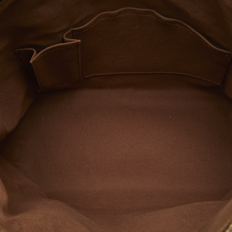 Louis Vuitton Monogram Locket Horizontal Handbag M40104 Brown PVC Leather  Louis Vuitton