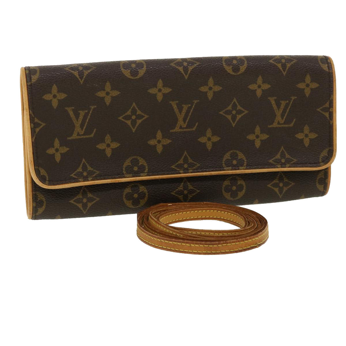 LOUIS VUITTON Monogram Pochette Twin GM Shoulder Bag M51852 LV 35519