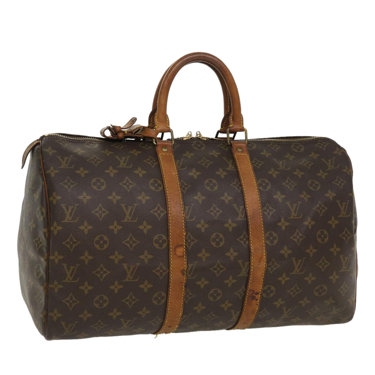 LOUIS VUITTON Monogram Keepall 45 Boston Bag M41428 LV 35522