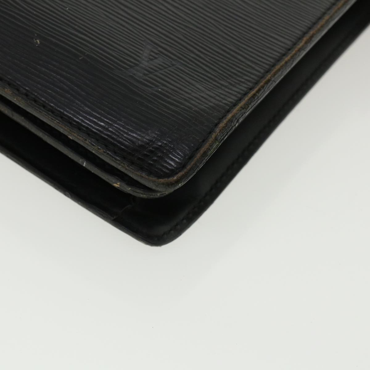 LOUIS VUITTON Epi Serviette Fermoir Business Bag Black M54352 LV 35577