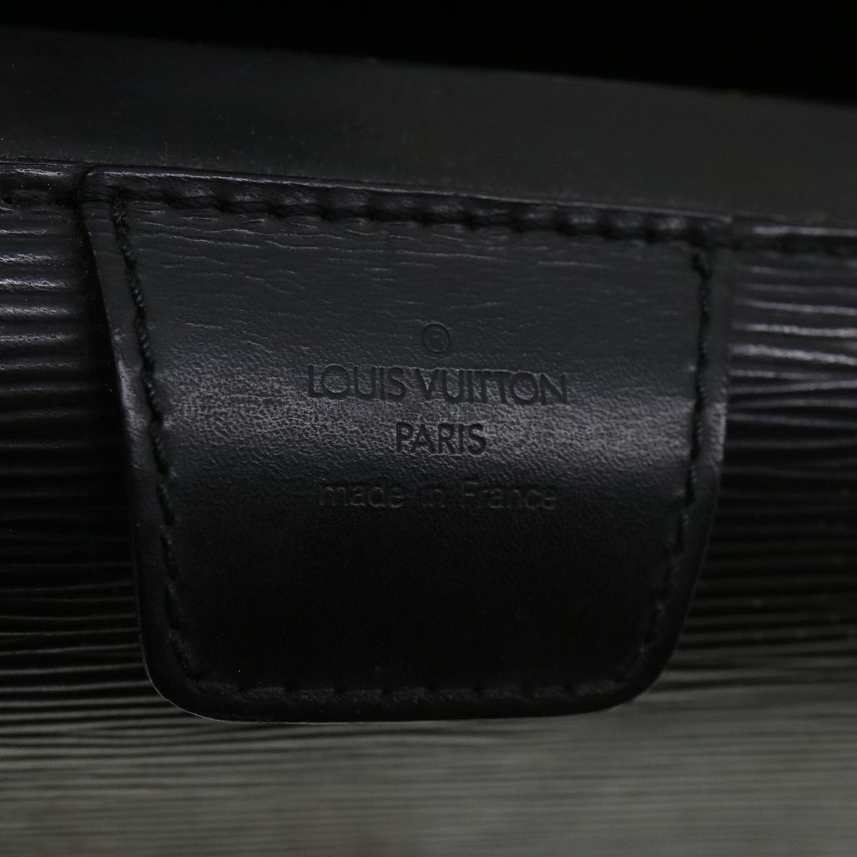 LOUIS VUITTON Epi Serviette Fermoir Business Bag Black M54352 LV 35577