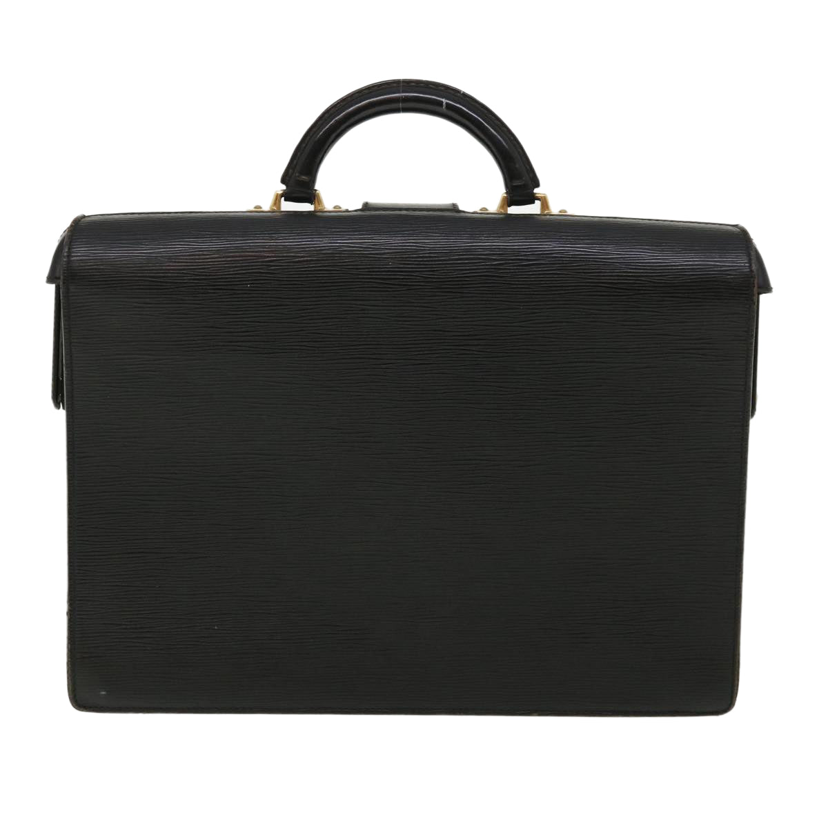 LOUIS VUITTON Epi Serviette Fermoir Business Bag Black M54352 LV 35577