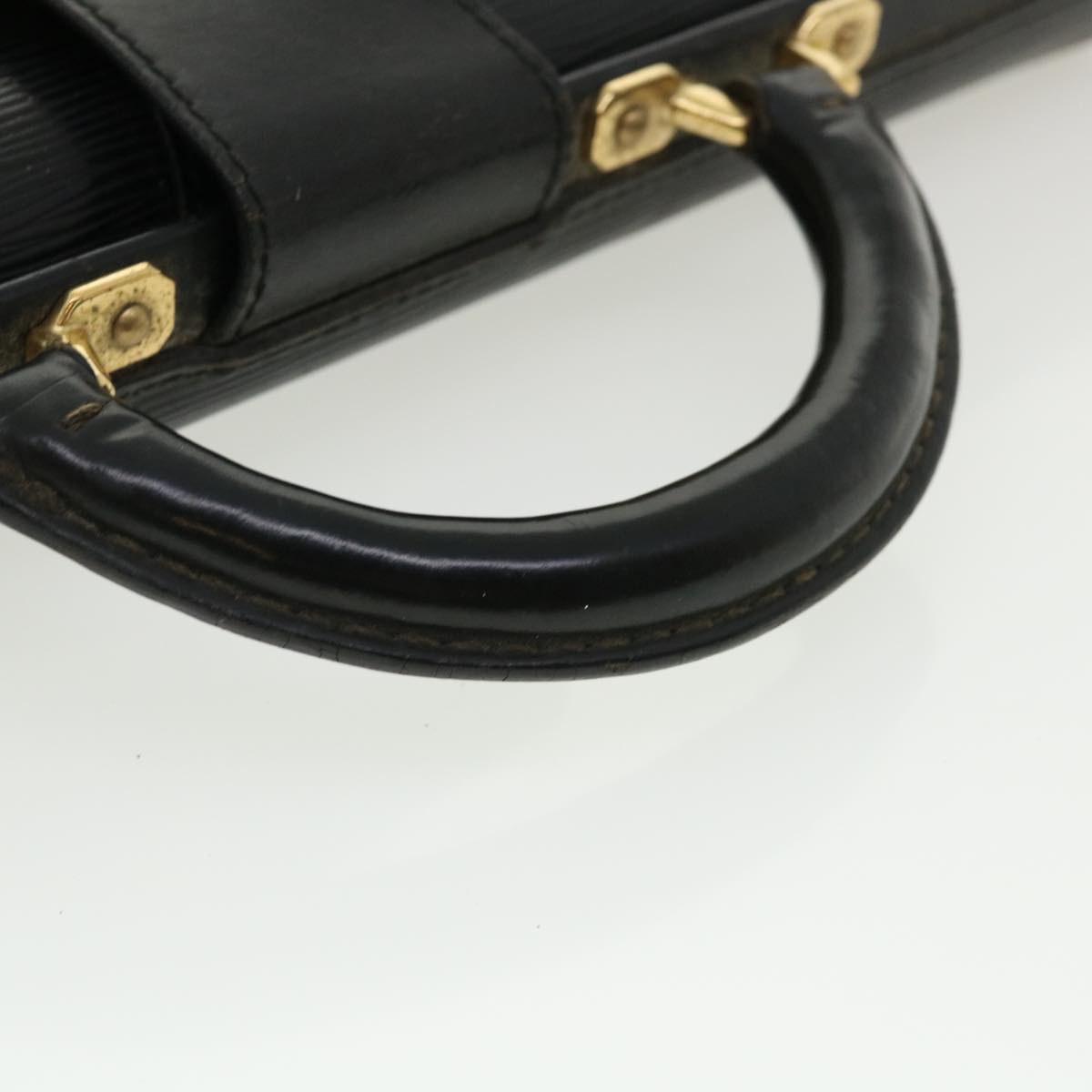 LOUIS VUITTON Epi Serviette Fermoir Business Bag Black M54352 LV 35577