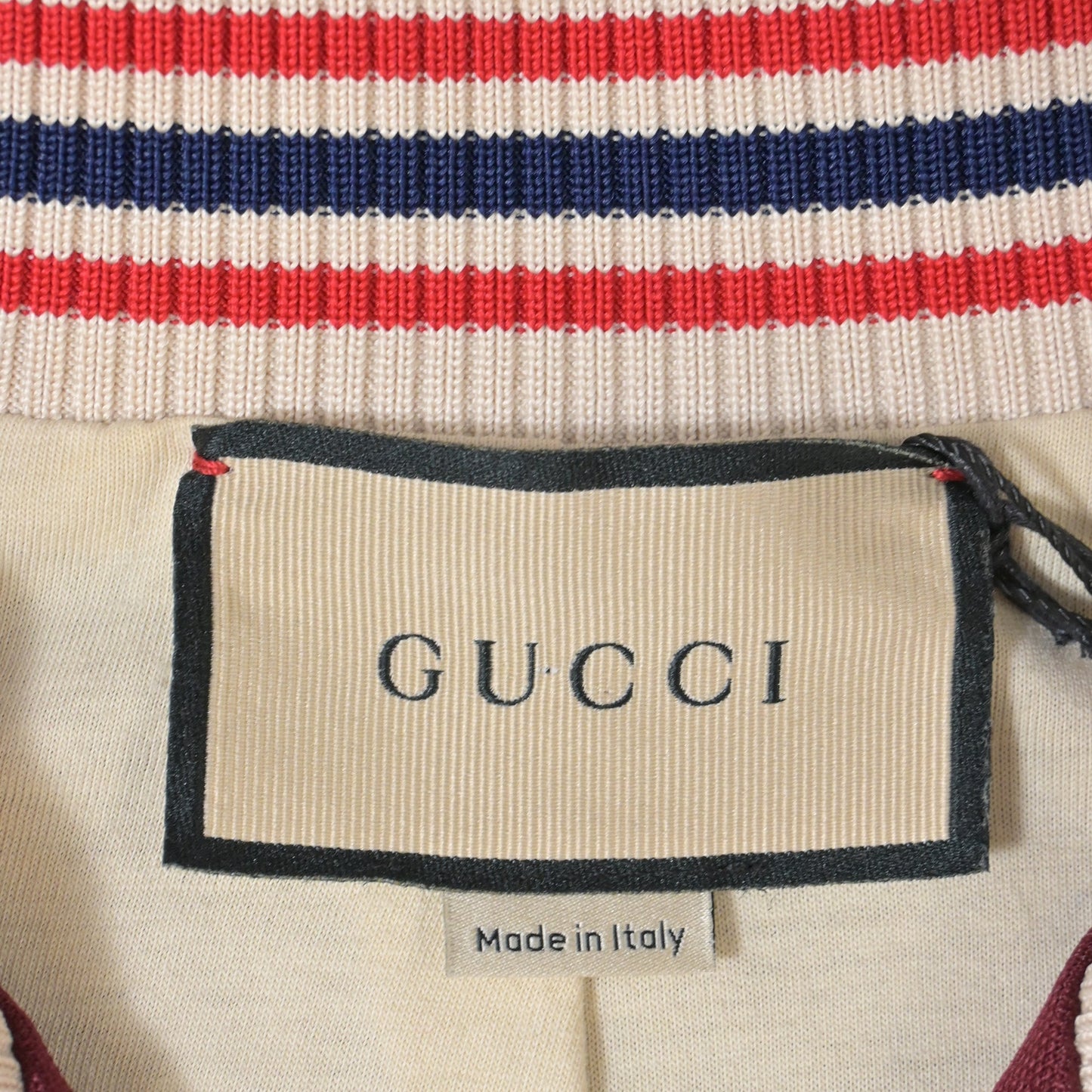 Luxury Gucci Trending 2025 Interlocking G Print Track Jacket in Burgundy Polyester
