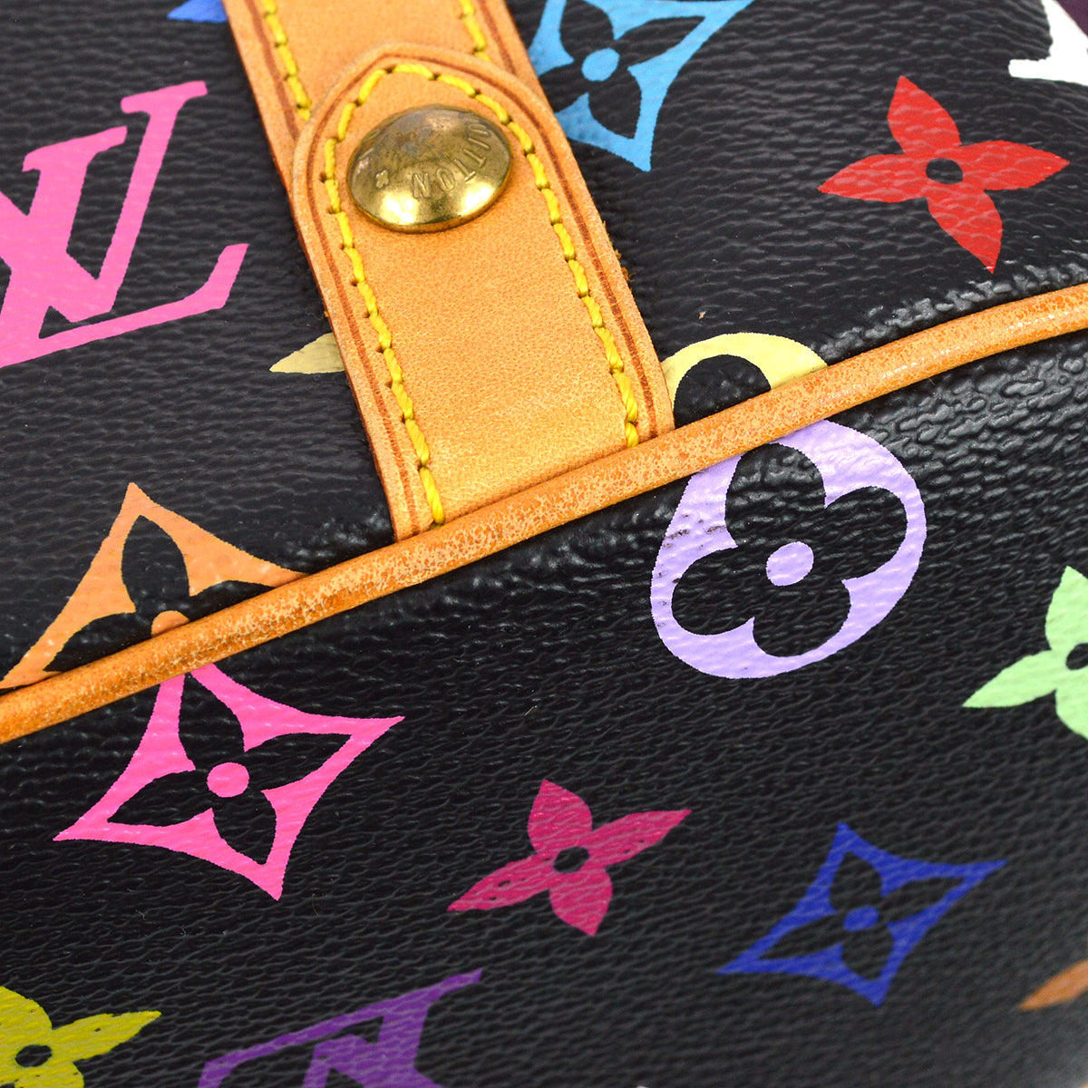 Louis Vuitton 2004 Black Monogram Multicolor Theda PM M92346