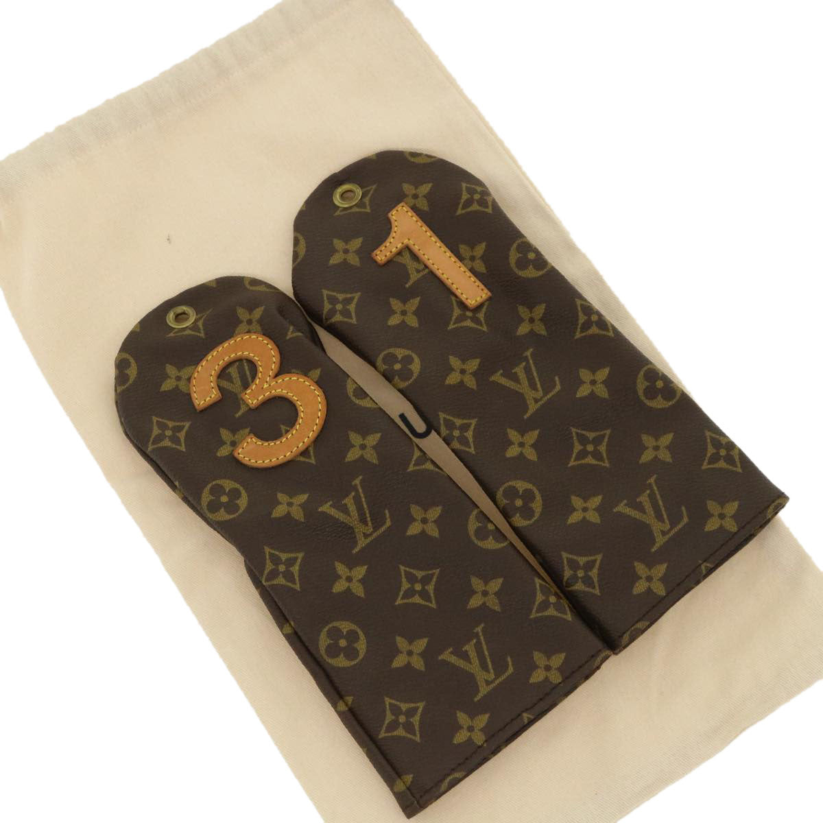 LOUIS VUITTON Monogram Golf Club Cover 2Set LV 35622