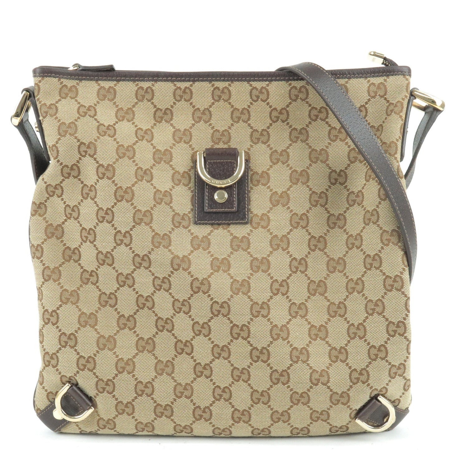 Luxury Gucci Trending 2025 Abbey GG Canvas Leather Shoulder Bag Beige Brown 131326